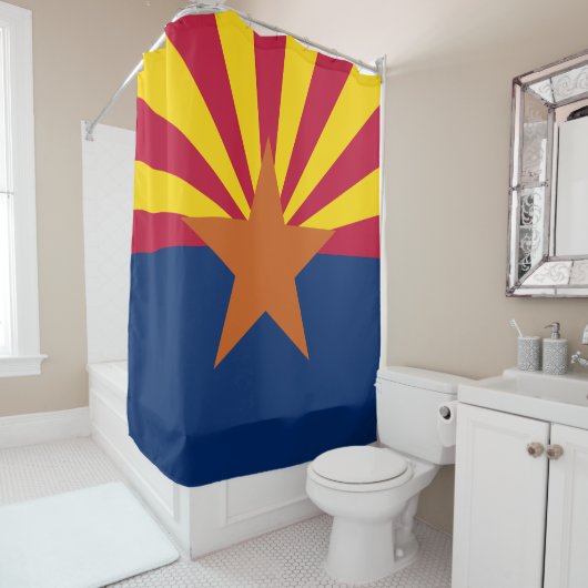 Vlag van de staat Arizona Douchegordijn (In situ)