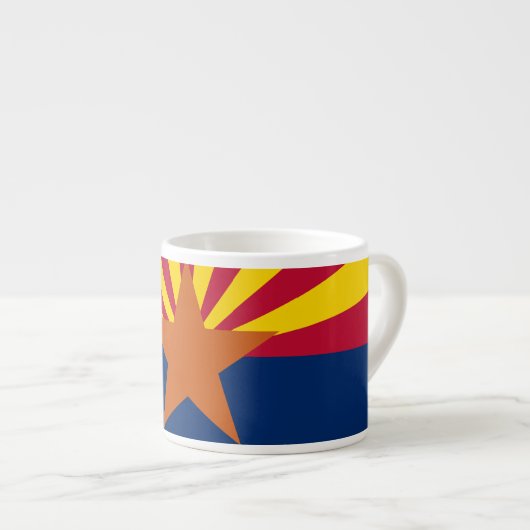 Vlag van de staat Arizona Espresso Kop (Voorkant rechts)