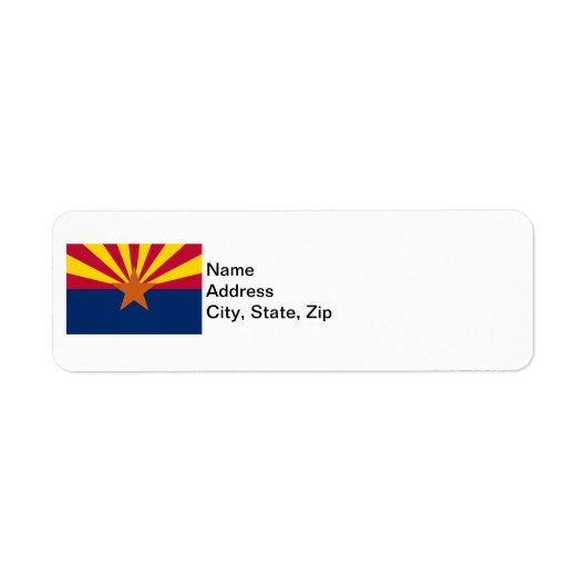Vlag van de staat Arizona Etiket (Voorkant)
