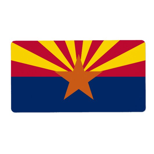 Vlag van de staat Arizona Etiket (Voorkant)