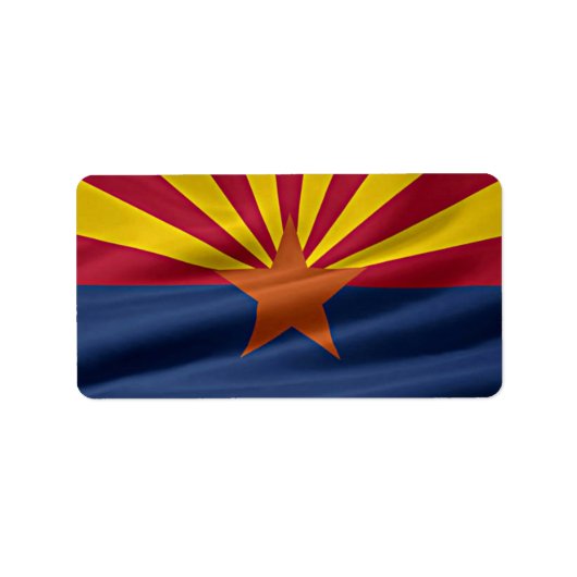 Vlag van de staat Arizona Etiket (Voorkant)