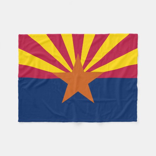 Vlag van de staat Arizona Fleece Deken (Voorkant (Horizontaal))