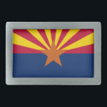 Vlag van de staat Arizona Gesp<br><div class="desc">Arizona is een mooie staat met veel attracties. Zelfs de staatsvlag is kleurrijk. Iedereen houdt van reizen. Persoonlijk zou ik graag naar alle 50 staten reizen en buiten landen verkennen. Aangezien ik uit Amerika kom, zal ik proberen om het beste van elke staat te krijgen. Als je dan toevoegt van...</div>