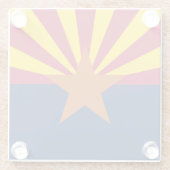 Vlag van de staat Arizona Glazen Onderzetter (Achterkant)