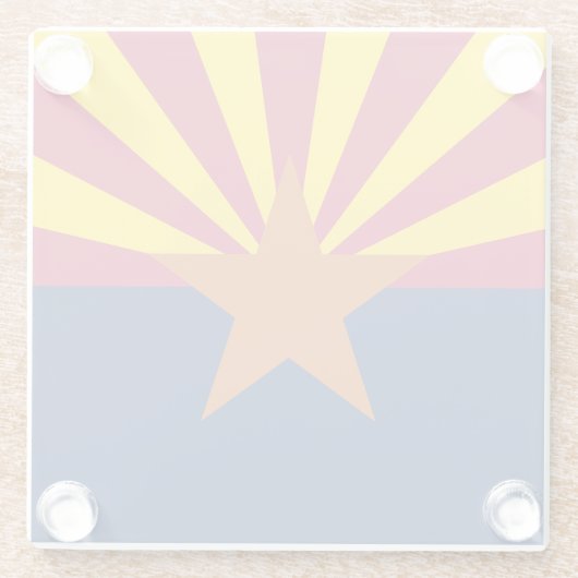 Vlag van de staat Arizona Glazen Onderzetter (Achterkant)