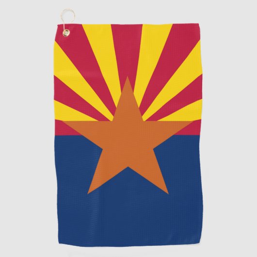 Vlag van de staat Arizona Golfhanddoek (Voorkant)