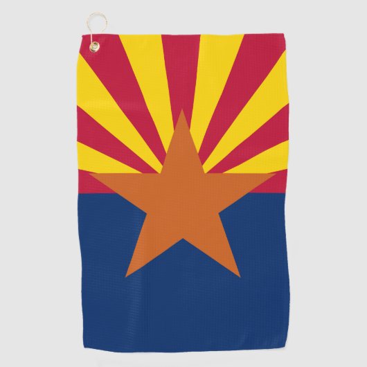 Vlag van de staat Arizona Golfhanddoek (Voorkant)