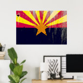 Vlag van de staat Arizona Grunge Poster (Thuiskantoor)