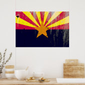 Vlag van de staat Arizona Grunge Poster (Keuken)