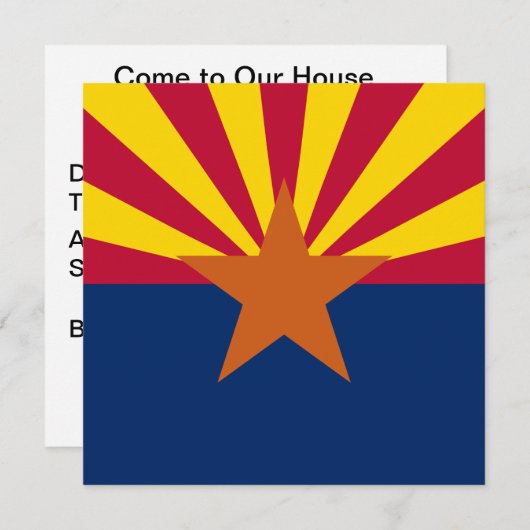 Vlag van de staat Arizona Kaart (Voorkant / Achterkant)