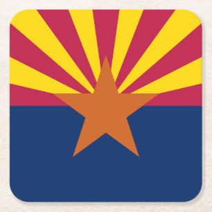Vlag van de staat Arizona Kartonnen Onderzetters