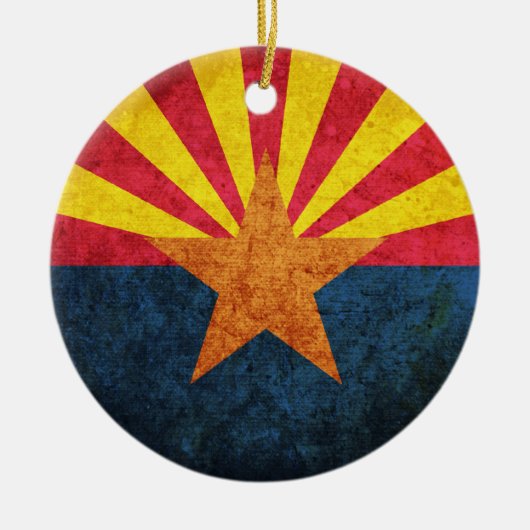 Vlag van de staat Arizona Keramisch Ornament (Voorkant)