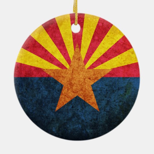 Vlag van de staat Arizona Keramisch Ornament (Achterkant)
