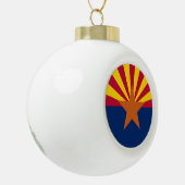 Vlag van de staat Arizona Keramische Bal Ornament (Links)