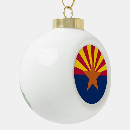 Vlag van de staat Arizona Keramische Bal Ornament (Links)