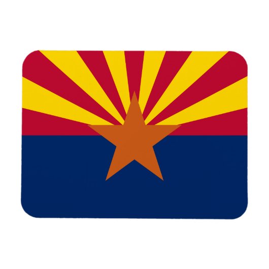Vlag van de staat Arizona Magneet (Horizontaal)