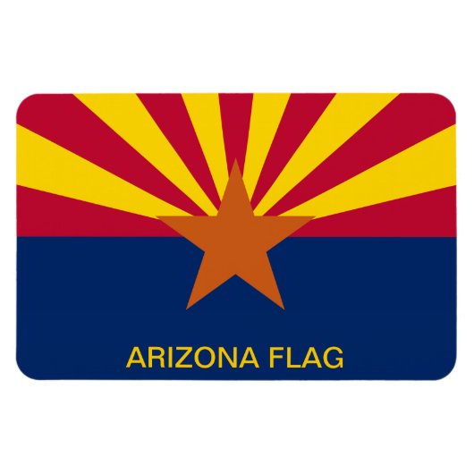 Vlag van de staat Arizona Magneet (Horizontaal)