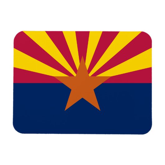 Vlag van de staat Arizona Magneet (Horizontaal)
