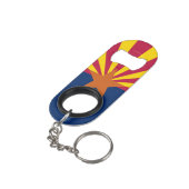 Vlag van de staat Arizona Mini Flessenopener (Achterkant Gekanteld)