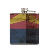 Vlag van de staat Arizona op de oude houten korrel Heupfles (Achterkant)