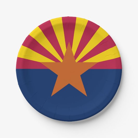 Vlag van de staat Arizona Papieren Bordje (Voorkant)