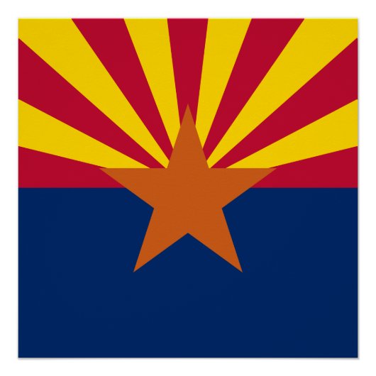 Vlag van de staat Arizona Perfect Poster (Voorkant)
