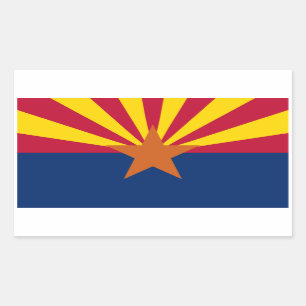 Vlag van de staat Arizona Rechthoekige Sticker