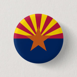 Vlag van de staat Arizona Ronde Button 3,2 Cm