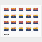 Vlag van de staat Arizona Ronde Sticker (Vel)