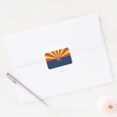 Vlag van de staat Arizona Ronde Sticker (Envelop)