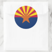 Vlag van de staat Arizona Ronde Sticker (Tas)