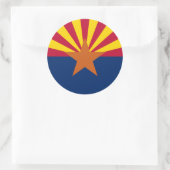 Vlag van de staat Arizona Ronde Sticker (Tas)