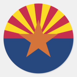 Vlag van de staat Arizona Ronde Sticker