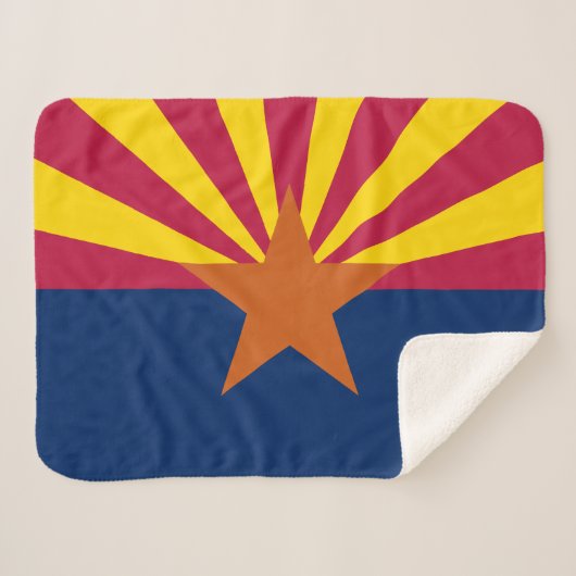 Vlag van de staat Arizona Sherpa Deken (Voorkant (horizontaal))