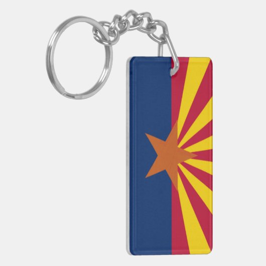 Vlag van de staat Arizona Sleutelhanger (Voorkant Links)