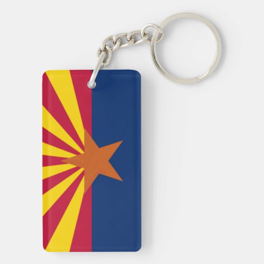 Vlag van de staat Arizona Sleutelhanger (achterkant)
