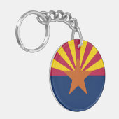 Vlag van de staat Arizona Sleutelhanger (Voorkant Links)
