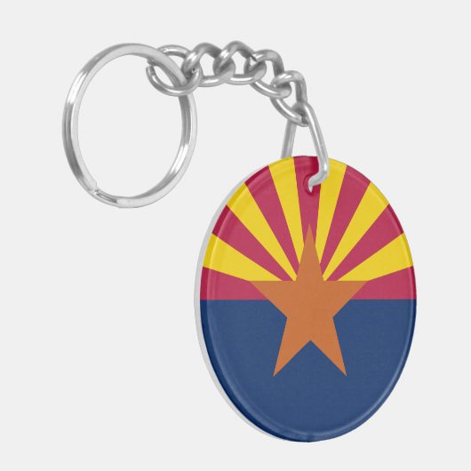 Vlag van de staat Arizona Sleutelhanger (Voorkant Links)