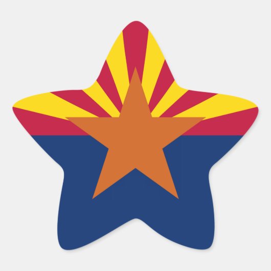 Vlag van de staat Arizona Ster Sticker (Voorkant)
