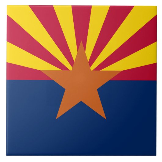 Vlag van de staat Arizona Tegeltje (Voorkant)