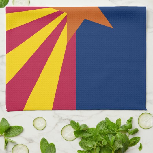 Vlag van de staat Arizona Theedoek (Gevouwen)