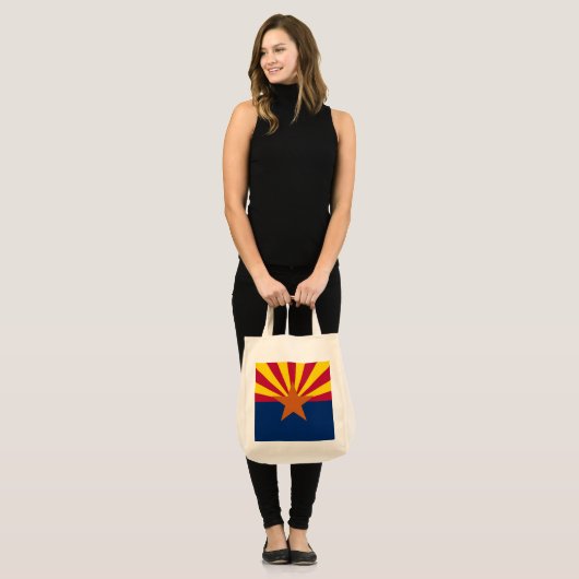 Vlag van de staat Arizona Tote Bag (Voorkant (model))