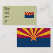 Vlag van de staat Arizona Visitekaartje (Voorkant / Achterkant)