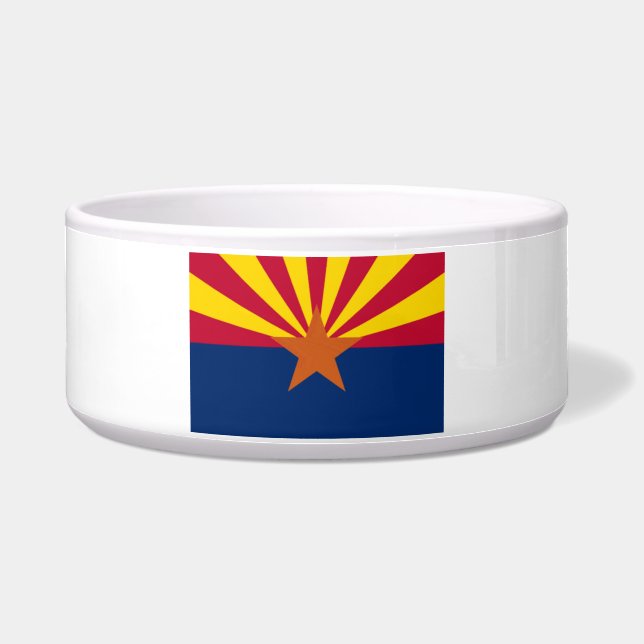 Vlag van de staat Arizona Voerbakje (Voorkant)