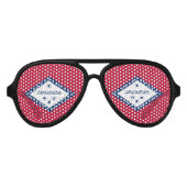 Vlag van de staat Arkansas Aviator Zonnebril (Voorkant)