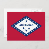 Vlag van de staat Arkansas Briefkaart (Voorkant / Achterkant)