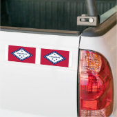 vlag van de staat Arkansas Bumpersticker (Op Truck)