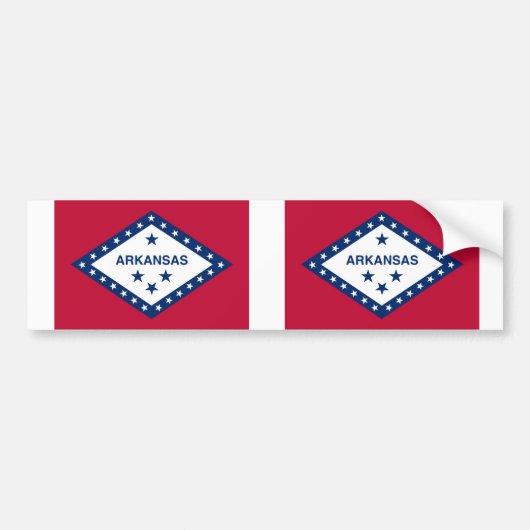 vlag van de staat Arkansas Bumpersticker (Voorkant)