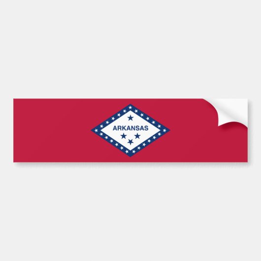Vlag van de staat Arkansas Bumpersticker (Voorkant)