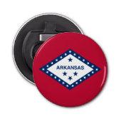 Vlag van de staat Arkansas Button Flesopener (Voorkant)